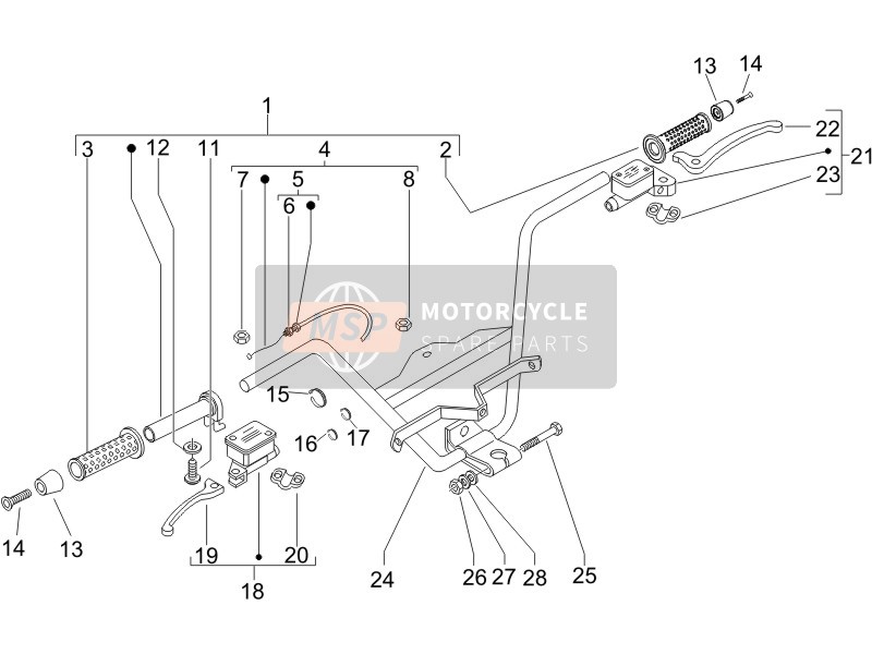 5818804, Stuur, Piaggio, 2