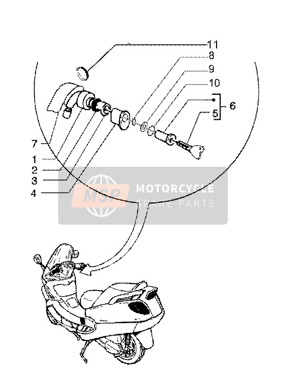 Piaggio X9 125 SL 2006 Interruttore per un 2006 Piaggio X9 125 SL