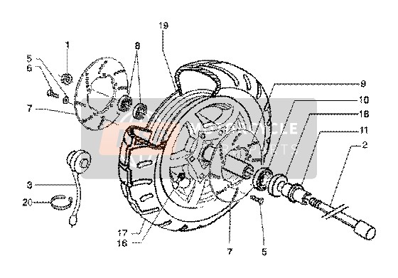 Piaggio X9 125 SL 2006 Front Wheel for a 2006 Piaggio X9 125 SL