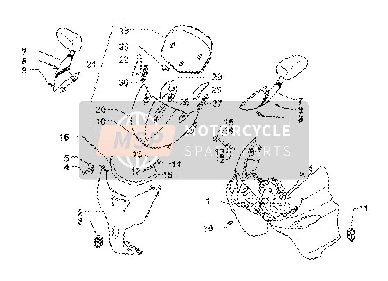 5833810090, Spiegel Lh, Piaggio, 1