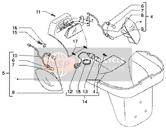 Piaggio X9 180 Amalfi 2002 Rear Lights for a 2002 Piaggio X9 180 Amalfi