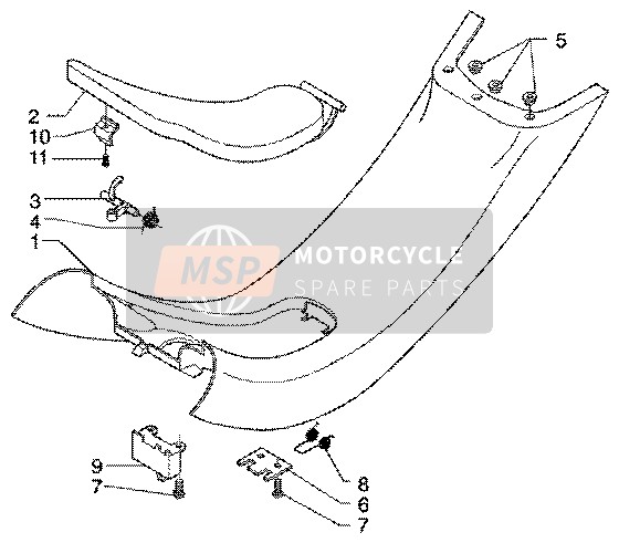 Piaggio X9 180 Amalfi 2002 Central Part for a 2002 Piaggio X9 180 Amalfi