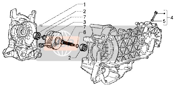 Piaggio X9 200 2002 Crankshaft for a 2002 Piaggio X9 200