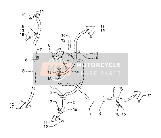 Piaggio X9 200 2002 Brake Pipes for a 2002 Piaggio X9 200