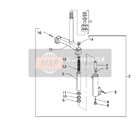 Piaggio X9 200 2002 Gabel für ein 2002 Piaggio X9 200