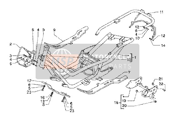 Piaggio X9 200 2002 Chasis para un 2002 Piaggio X9 200