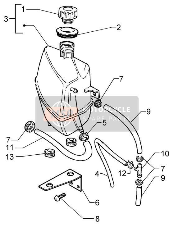 Piaggio X9 200 Evolution 2004 Expansion Tank for a 2004 Piaggio X9 200 Evolution