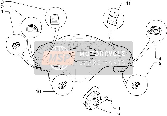 Piaggio X9 250 2006 Dispositivos eléctricos-cuerno para un 2006 Piaggio X9 250