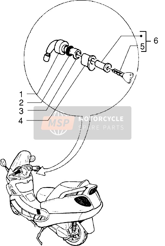 575852, Kit Serrure, Piaggio, 0