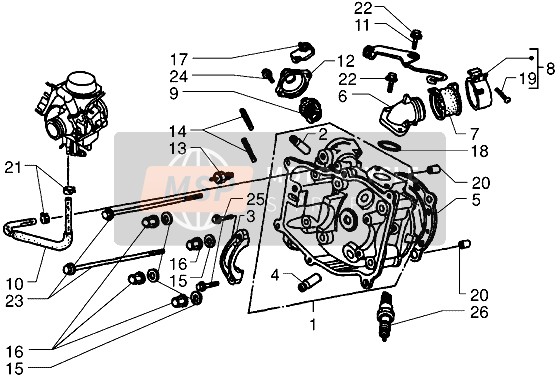 Piaggio X9 250 2006 Cylinder Head for a 2006 Piaggio X9 250