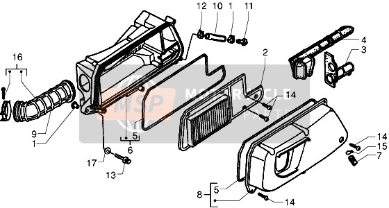 Piaggio X9 250 2006 Filtro dell'aria per un 2006 Piaggio X9 250