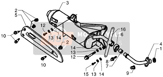 Piaggio X9 250 2006 Schalldämpfer für ein 2006 Piaggio X9 250