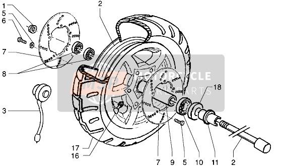 Piaggio X9 250 2006 Front Wheel for a 2006 Piaggio X9 250