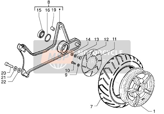 Piaggio X9 250 2006 Rear Wheel for a 2006 Piaggio X9 250