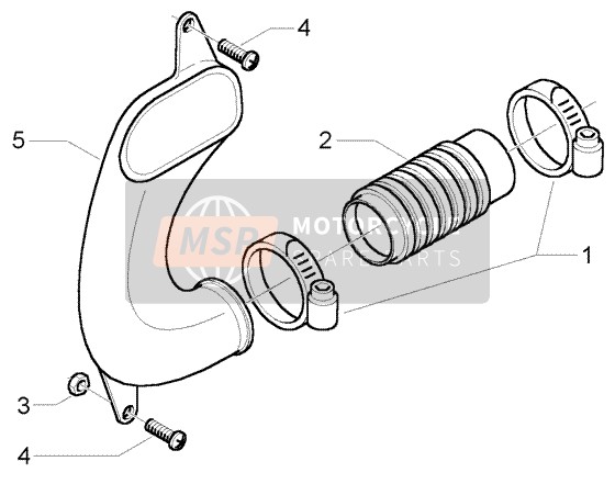 Piaggio X9 250 Evolution 2002 Belt Cooling Tube for a 2002 Piaggio X9 250 Evolution