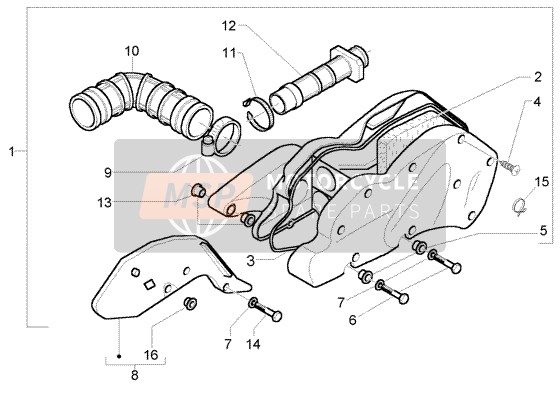 Piaggio X9 250 Evolution 2001 Luftfilter für ein 2001 Piaggio X9 250 Evolution