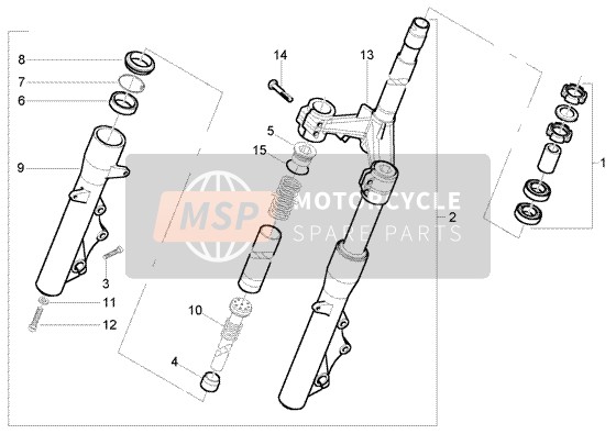 Piaggio X9 250 Evolution 2002 Gabel für ein 2002 Piaggio X9 250 Evolution