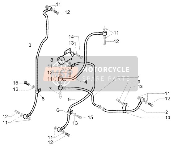 Piaggio X9 250 Evolution 2000 Tuyaux de frein pour un 2000 Piaggio X9 250 Evolution