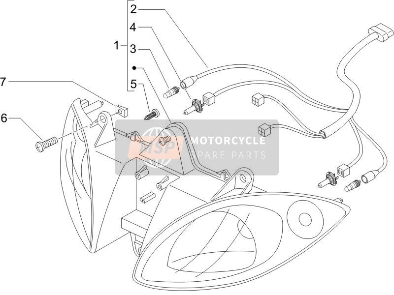 Piaggio X9 250 Evolution 2006 Front Headlamps - Turn Signal Lamps for a 2006 Piaggio X9 250 Evolution