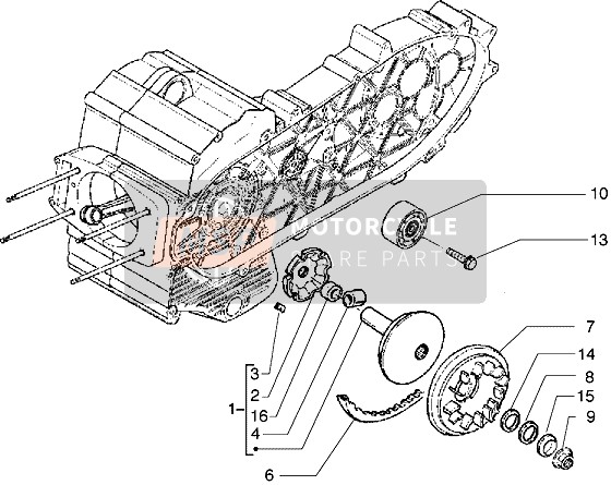 Piaggio X9 500 2004 Antriebsriemenscheibe für ein 2004 Piaggio X9 500