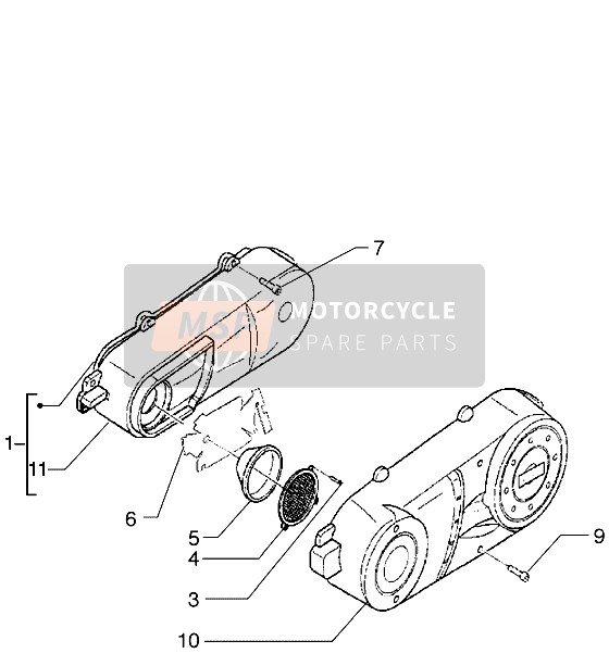 Piaggio X9 500 2006 Crankcase Cooling for a 2006 Piaggio X9 500