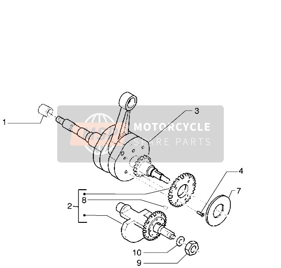 Piaggio X9 500 2004 Albero motore per un 2004 Piaggio X9 500