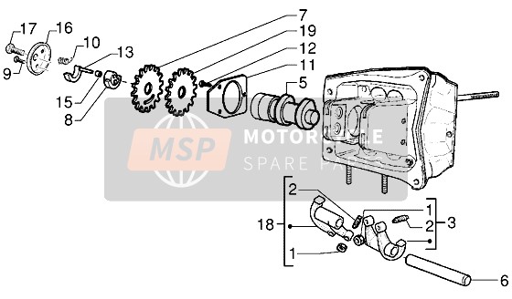 Piaggio X9 500 2004 Supporto per leve a bilanciere per un 2004 Piaggio X9 500