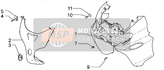 Piaggio X9 500 2005 Shield for a 2005 Piaggio X9 500