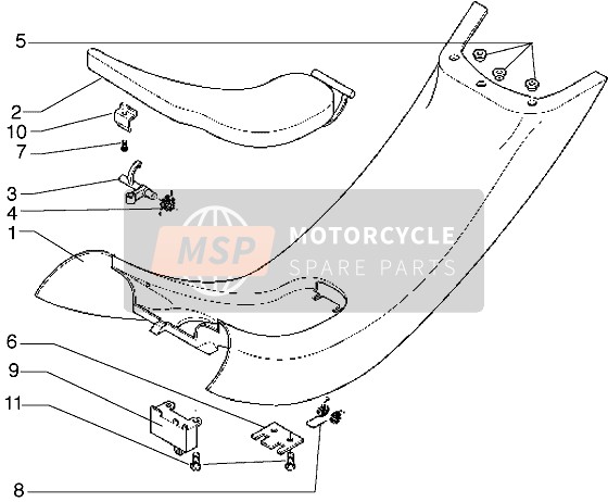 Piaggio X9 500 2004 Mittlerer Teil für ein 2004 Piaggio X9 500