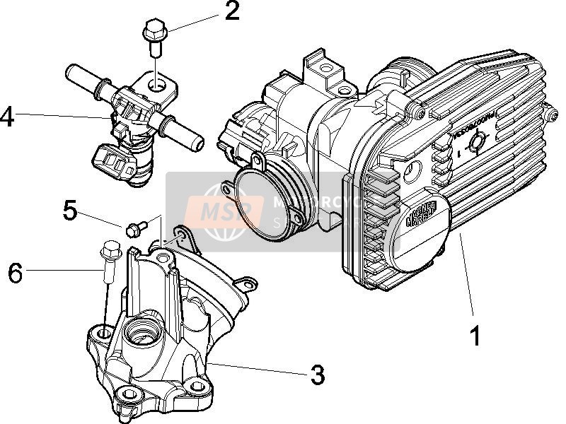 Throttle Body - Injector - Union Pipe