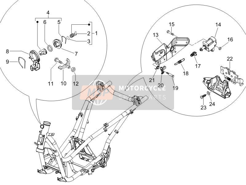 Piaggio X9 500 Evolution (USA) 2006 Locks for a 2006 Piaggio X9 500 Evolution (USA)