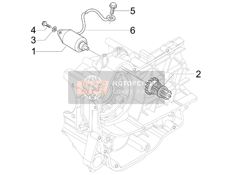 Piaggio X Evo 125 Euro 3 2007 Inicio - Arrancador eléctrico para un 2007 Piaggio X Evo 125 Euro 3