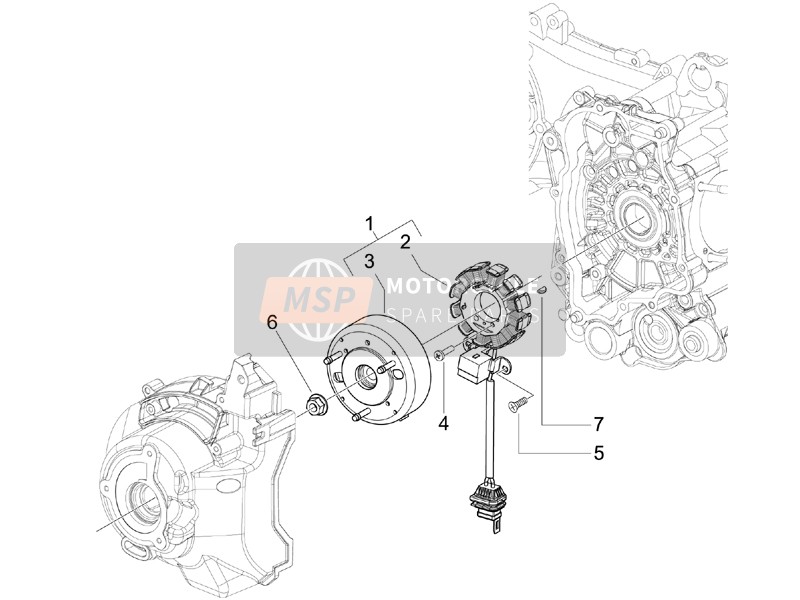 Piaggio X Evo 125 Euro 3 2015 Vliegwielmagneten voor een 2015 Piaggio X Evo 125 Euro 3