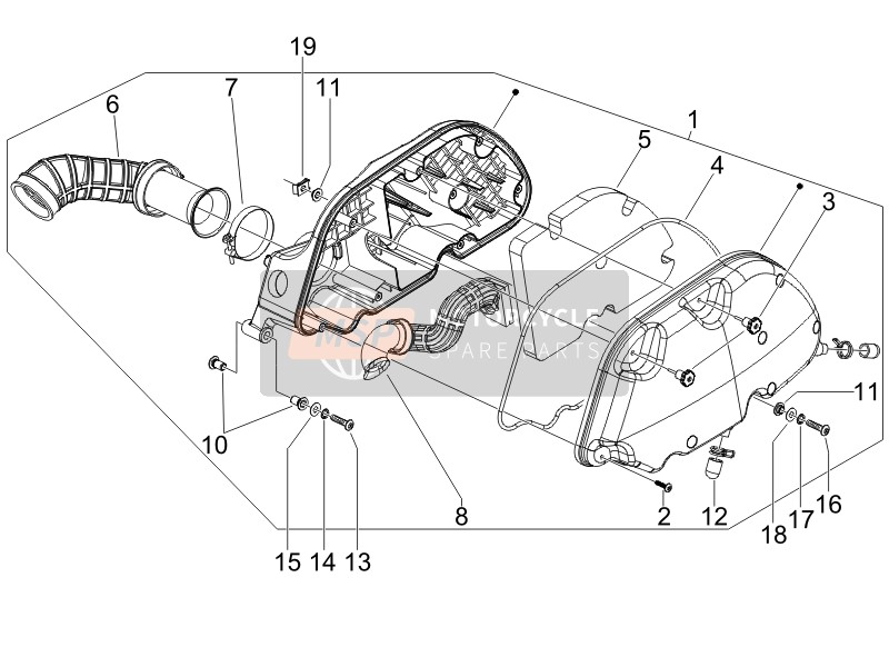 Piaggio X Evo 125 Euro 3 2012 Filtre à air pour un 2012 Piaggio X Evo 125 Euro 3