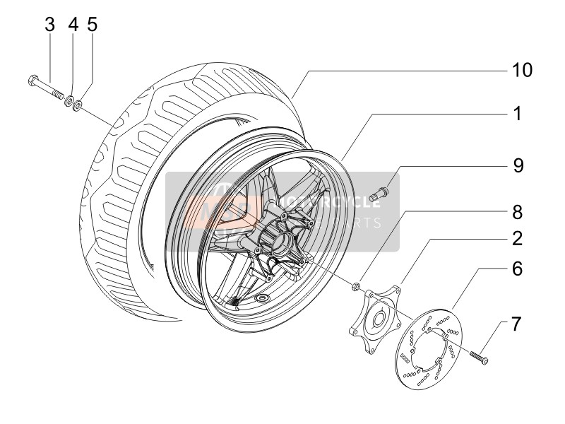 Roue arrière