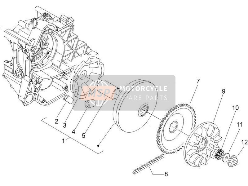 Piaggio ZIP 100 4T (Vietnam) 2016 Antriebsriemenscheibe für ein 2016 Piaggio ZIP 100 4T (Vietnam)