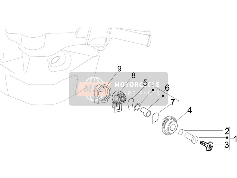 Piaggio ZIP 100 4T (Vietnam) 2016 Serrures pour un 2016 Piaggio ZIP 100 4T (Vietnam)