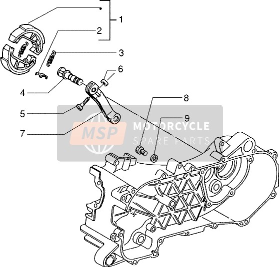 Piaggio Zip 1995 Leva del freno per un 1995 Piaggio Zip