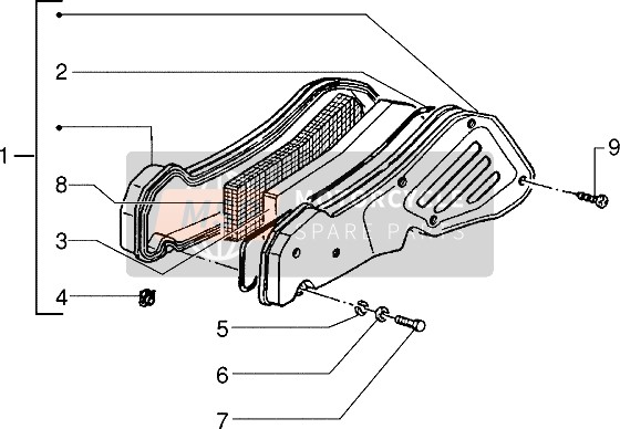 Piaggio Zip 1995 Luftfilter für ein 1995 Piaggio Zip