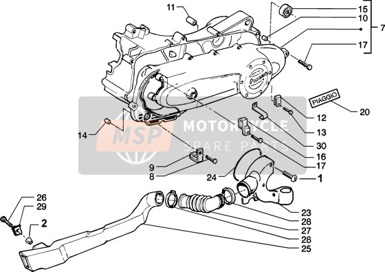 Piaggio Zip 50 4T 2002 Tapa del embrague para un 2002 Piaggio Zip 50 4T