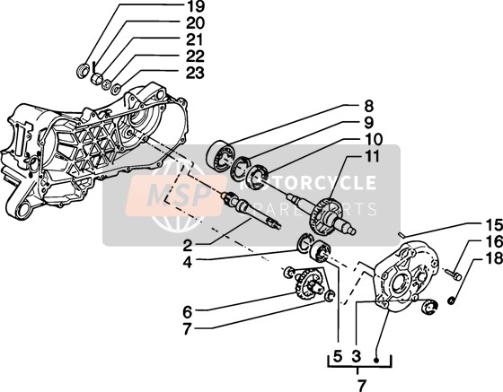 Piaggio Zip 50 4T 2002 Eje de la rueda trasera para un 2002 Piaggio Zip 50 4T