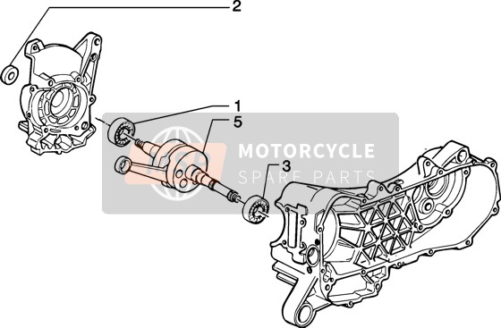 Piaggio Zip 50 4T 2002 Albero motore per un 2002 Piaggio Zip 50 4T