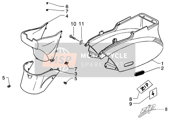 576218, "4" Name Plate, Piaggio, 0