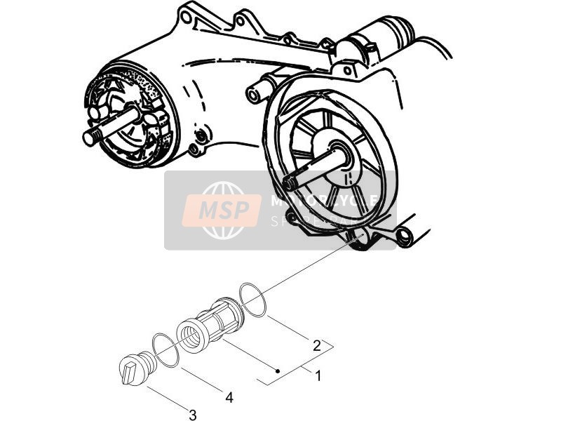 Piaggio Zip 50 4T 2007 Schwungrad Magnetzünder Abdeckung - Ölfilter für ein 2007 Piaggio Zip 50 4T