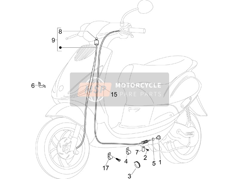 Piaggio Zip 50 4T 2010 Transmissies voor een 2010 Piaggio Zip 50 4T