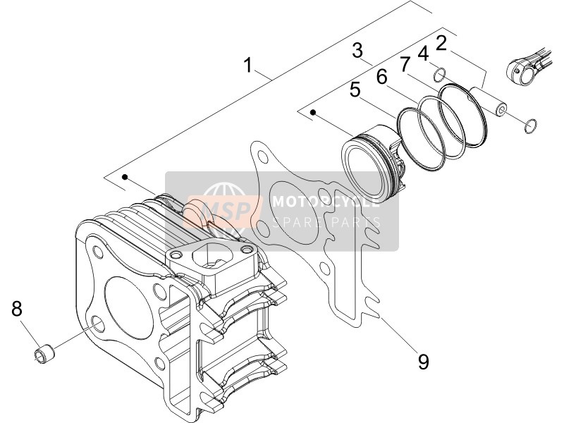 Cylindre-Piston-Unité de broche de poignet