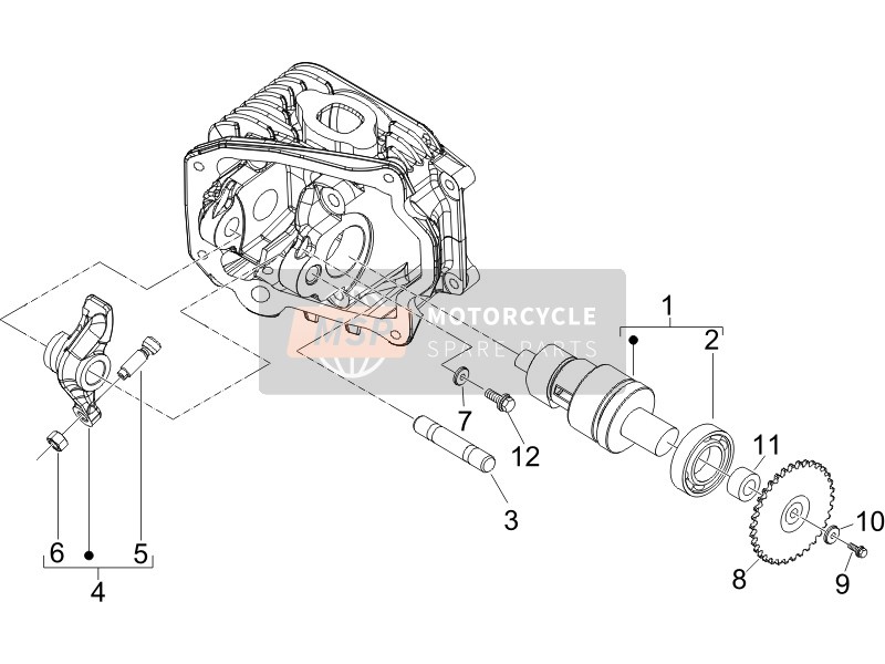 Piaggio Zip 50 4T 25 Kmh 2010 Unità di supporto per leve oscillanti per un 2010 Piaggio Zip 50 4T 25 Kmh