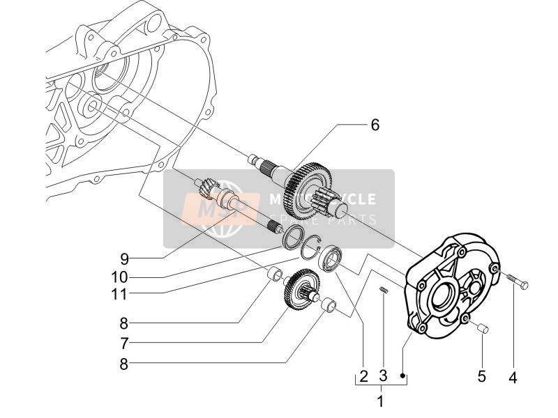 1A017183, Gear Whell With Ip, Piaggio, 0