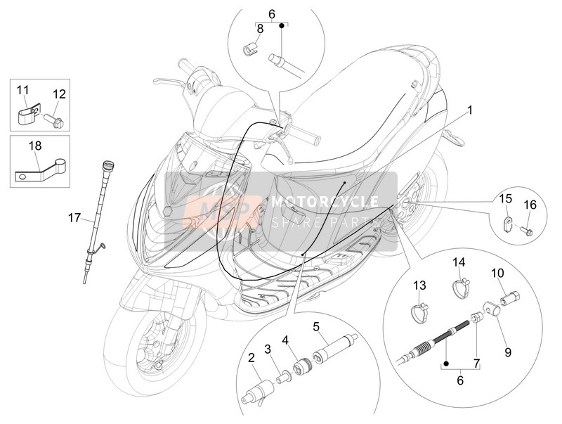 Piaggio Zip 50 SP Euro 2 2006 Getriebe für ein 2006 Piaggio Zip 50 SP Euro 2