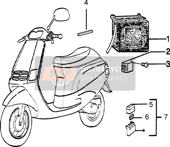 Piaggio Zip Catalyzed 2000 Electrical Device (2) for a 2000 Piaggio Zip Catalyzed